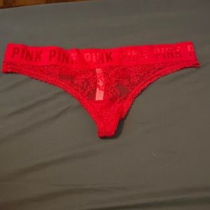 Pink red thong